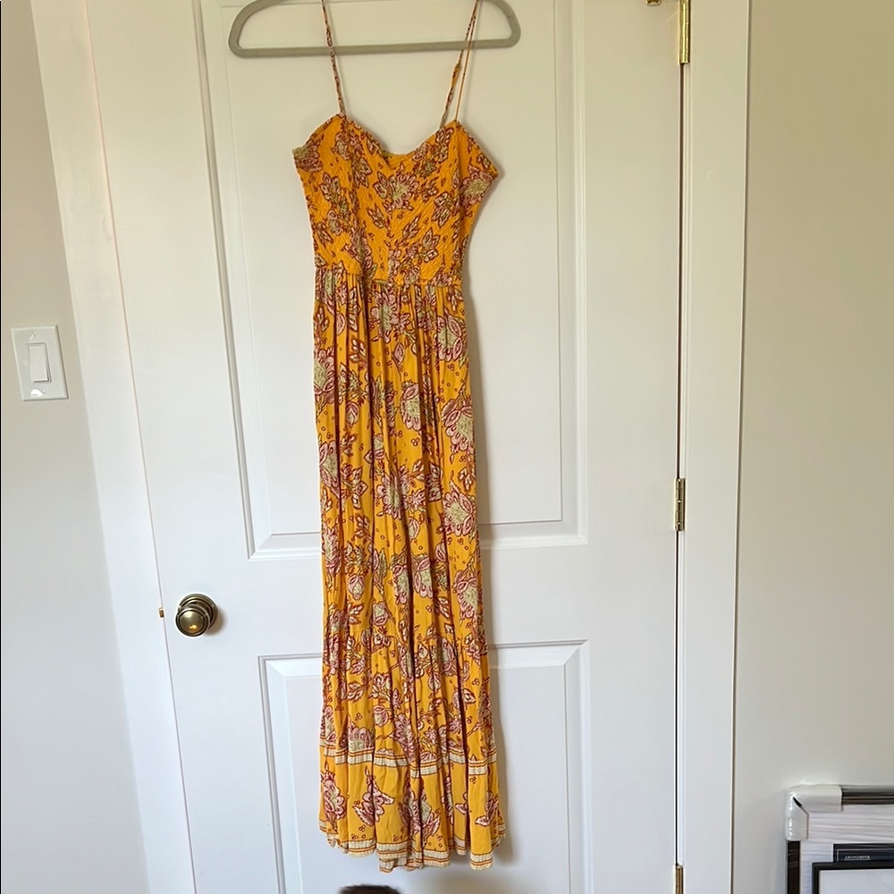 Floral Yellow Maxi Dress